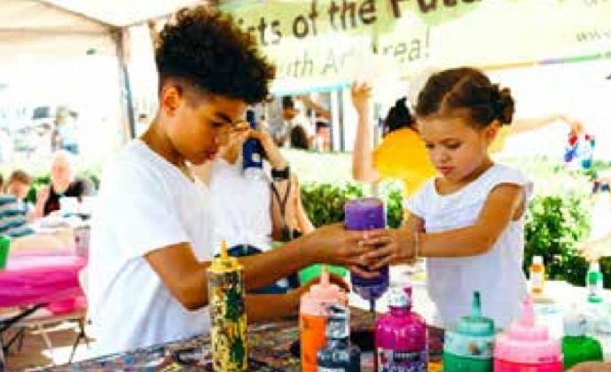 The Paseo Arts Festival children’s tent will continue to feature the ever-popular spin art machine along with other new and fun crafts free to be enjoyed by kids of all ages. Photo provided.