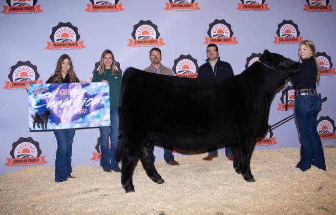Lana Sherry from Yukon FFA won grand champion heifer with her Limousin. Photo / Provided