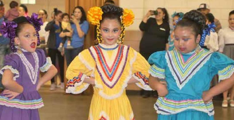 Young Latin American dancers entertain the crowd at the Cinco de Mayo fundraiser and festivities for ICAN! on May 5, at the Education Building at the Old Fairgrounds, 220 N. Country Club Road in El Reno.